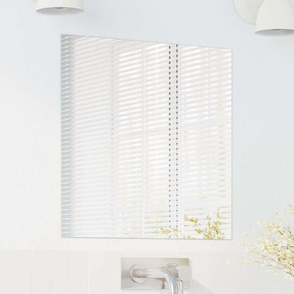 vidaXL Wall Mirror Square 50 x 50 cm Tempered Glass