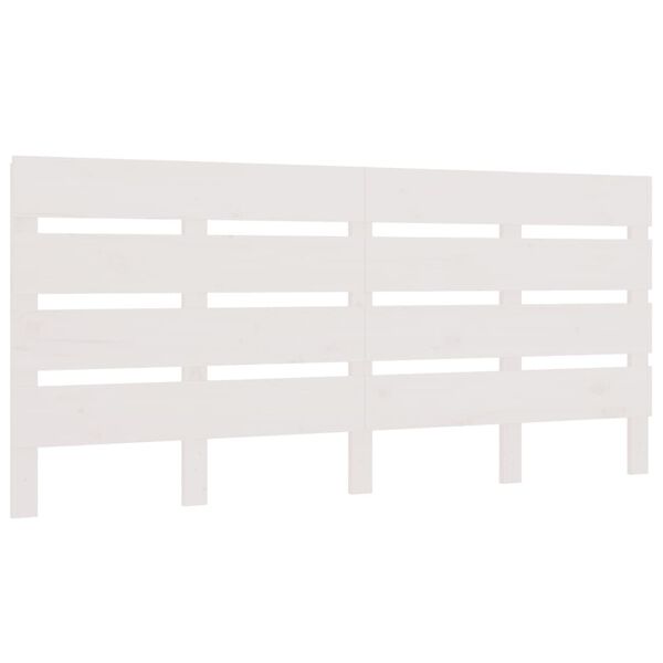 vidaXL Headboard White 160x3x80 cm Solid Wood Pine