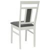 vidaXL Dining Chair 2 pcs White and Grey Solid Rubber Wood