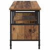 vidaXL TV Cabinet Old Wood 100 x 35 x 45 cm Engineered Wood and Iron