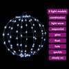 vidaXL Ball with 192 LEDs 2 pcs Cold white 30 cm Metal