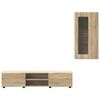vidaXL TV Cabinet Set with Drawer FLORIN Sonoma Oak Engineered Wood