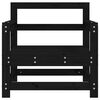 vidaXL Garden Chairs 2 pcs Black Solid Wood Pine