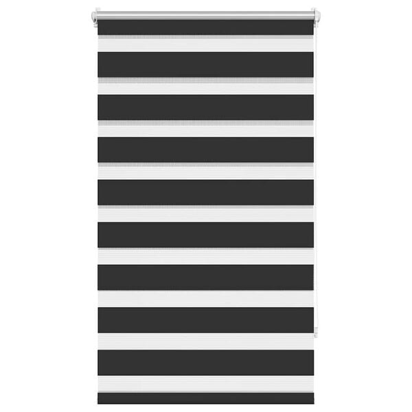 vidaXL Zebra blind 70.9x120 cm Fabric Width 66.7 cm black