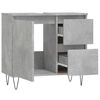 vidaXL Bathroom Cabinet Concrete Grey 65x33x60 cm Engineered Wood