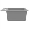 vidaXL Granite Kitchen Sink Single Basin Grey
