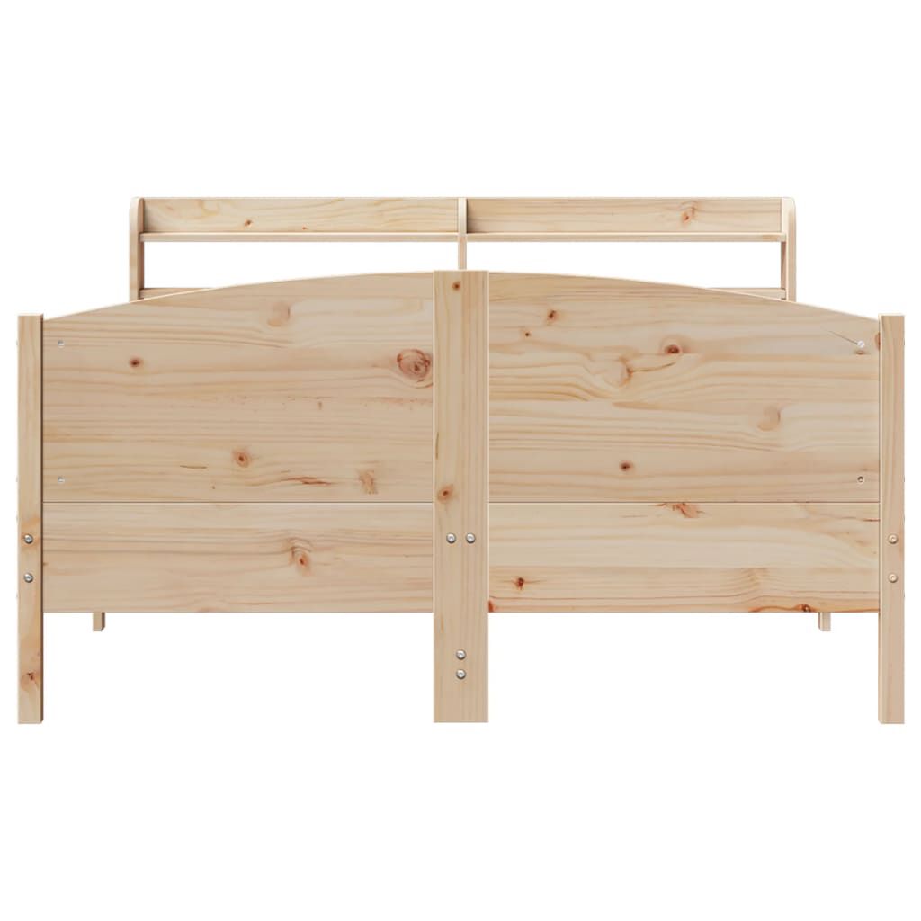 vidaXL Bed Frame without Mattress 120x190 cm Small Double Solid Wood Pine