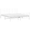 vidaXL Metal Bed Frame without Mattress with Footboard White 183x213cm