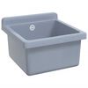 vidaXL Sink Washbasin for Wall Mounting Grey 40x40x24 cm Resin