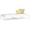 vidaXL Day Bed | White | Solid pine wood | Single