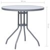 vidaXL 5 Piece Garden Dining Set Aluminium and Textilene Silver