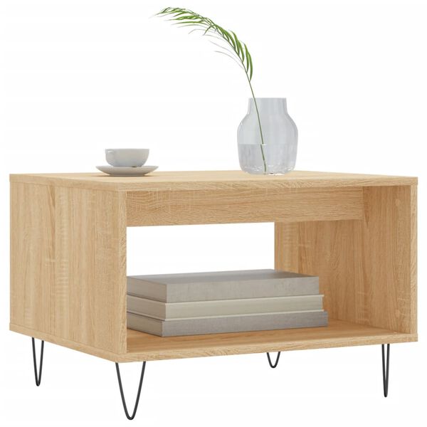 vidaXL Coffee Table Sonoma Oak 60x50x40 cm Engineered Wood