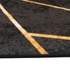 vidaXL Rug Washable Black and Gold 80x150 cm