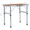 vidaXL Folding Camping Table Aluminium 60x45 cm