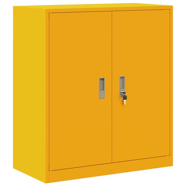 vidaXL Storage Cabinet Mustard Yellow 80 x 40 x 90 cm Steel