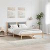 vidaXL Bed Frame Light Grey 135 x 190 cm Solid Pine Wood
