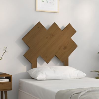 vidaXL Bed Headboard Honey Brown 72.5x3x81 cm Solid Wood Pine