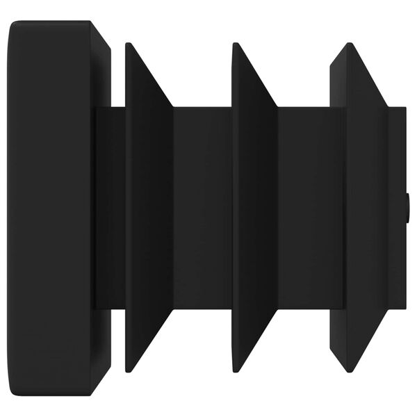 vidaXL End Caps 12 pcs Black 15 x 15 x 15 mm PP