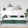 vidaXL Corner Bed Frame Dark Green 90 cm x 190 cm Velvet
