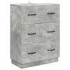 vidaXL Drawer Cabinet Concrete Grey 66 x 34.5 x 87 cm Engineered Wood