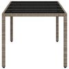 vidaXL Garden Table with Glass Top Light Grey 190x90x75 cm Poly Rattan