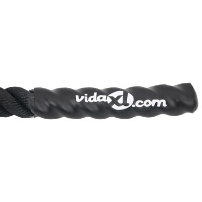 vidaXL Battle Rope Black 6 m 4.5 kg Polyester