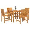 vidaXL Garden Dining Set 5 pcs Brown Solid acacia wood