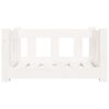 vidaXL Dog Bed White 55.5x45.5x28 cm Solid Wood Pine