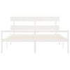 vidaXL Senior Bed without Mattress White Super King Size Solid Wood