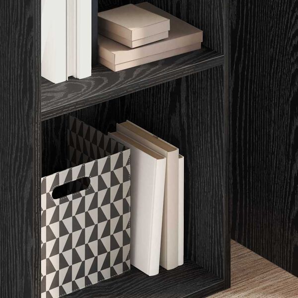 vidaXL Bookshelf Black Oak 40 x 30 x 152 cm Engineered Wood