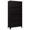 vidaXL Locker Cabinet Black 90x40x180 cm Steel