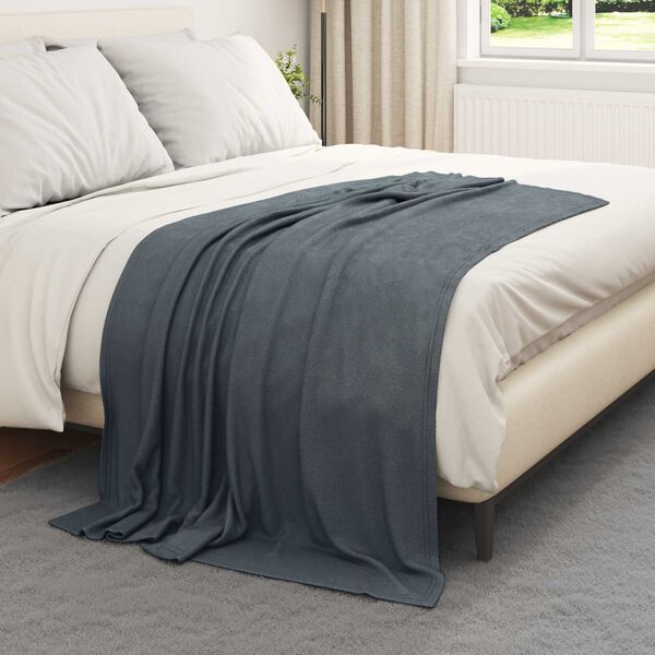 vidaXL Throw Blankets 24 pcs Dark Grey 170 x 130 cm Fleece