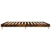 vidaXL Bed Frame without Mattress Smoked Oak 140x200 cm Engineered Wood
