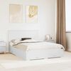 vidaXL Bed Frame with Headboard White 150 x 200 cm Engineered Wood
