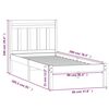 vidaXL Bed Frame without Mattress White Solid Wood 90x200 cm (810003+814075)