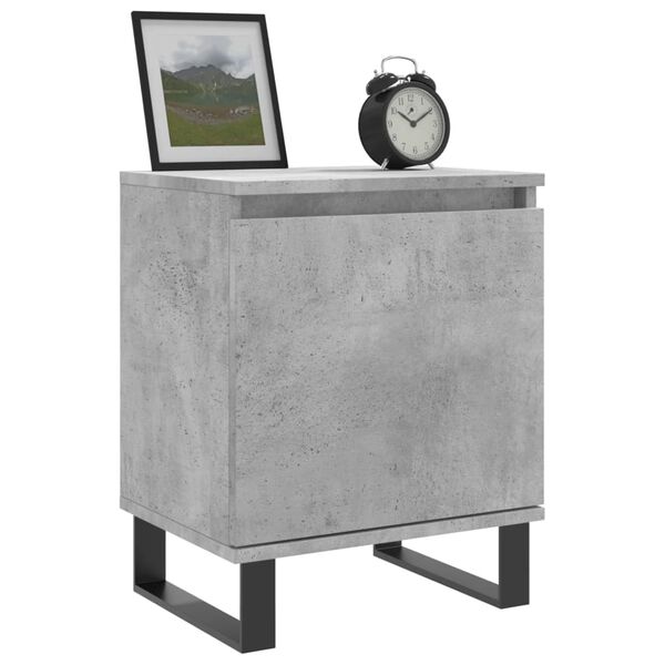 vidaXL Bedside Cabinets 2 pcs Concrete Grey 40x30x50 cm Engineered Wood