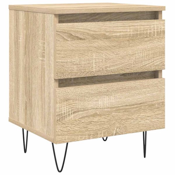 vidaXL Bedside Cabinet Sonoma Oak 40x35x50 cm Engineered Wood