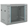 vidaXL Network Cabinet with Storage Grey 60 x 45 x 50 cm Steel