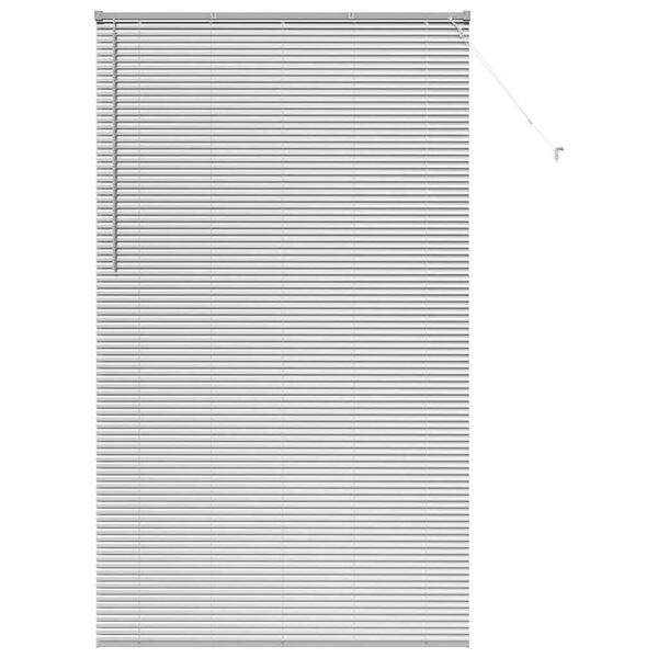 vidaXL Window Blind with Curtains Manual Silver Aluminium