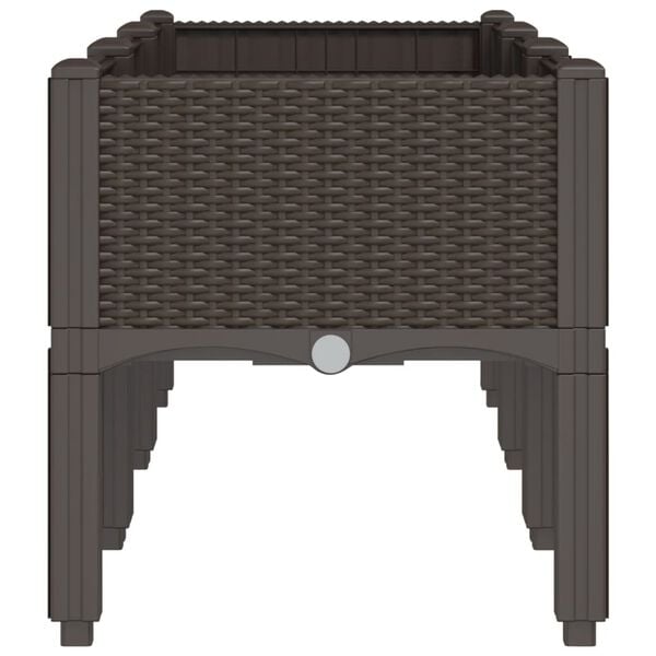 vidaXL Garden Planter with Legs Brown 120x40x42 cm PP