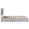 vidaXL Storage Bed Grey Sonoma 160 x 200 cm Engineered Wood