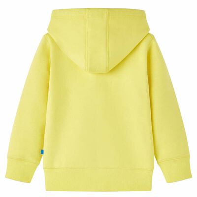 Kids' Hooded Sweatshirt with Zip Light Yellow 116