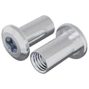 vidaXL Lock Nut 2 pcs Nickel M6 x 25 mm Steel