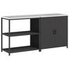 vidaXL Kitchen Storage Set HATTEM 2 pcs Black Cold-rolled Steel