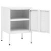 vidaXL Nightstand White 35x35x51 cm Steel
