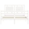 vidaXL Bed Frame without Mattress White 140x200 cm Solid Wood