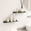 vidaXL Floating Shelf 2 pcs Olive Green 40 x 9 x 2.5 cm Steel