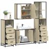 vidaXL 4&nbsp;Piece Bathroom Furniture Set&nbsp;Sonoma Oak Engineered Wood