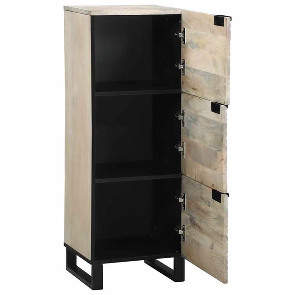 vidaXL Media Storage Cabinets & Racks White and Black 40 x 33 x 110 cm