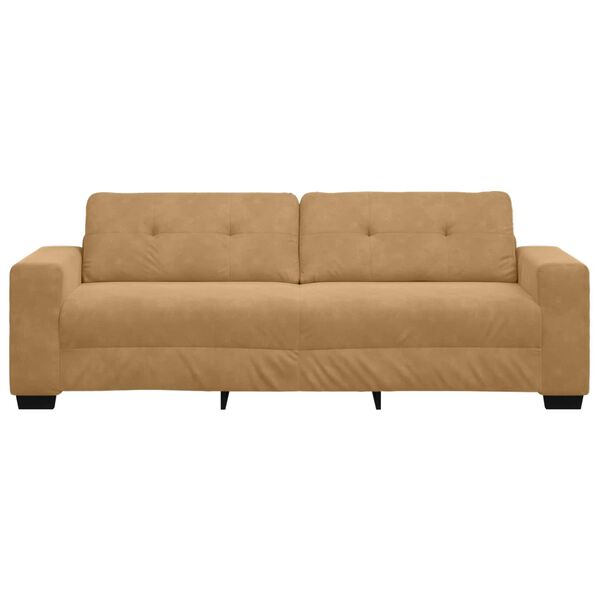 vidaXL Sofa Brown 221 x 78 x 80 cm Fabric